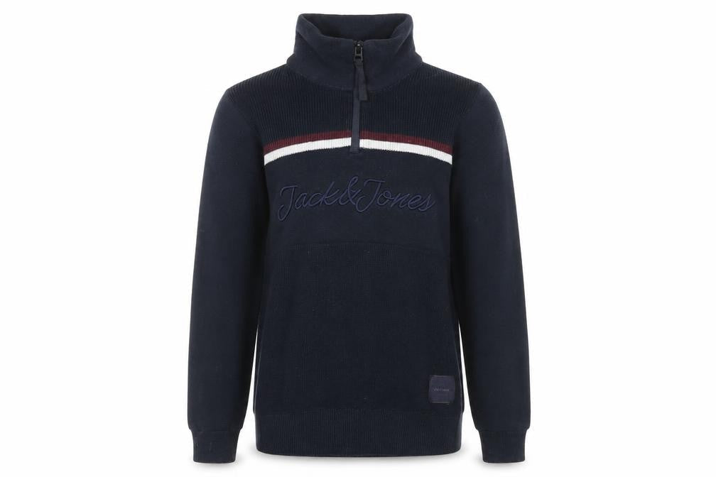 Front view of Jack & Jones boys’ black pullover sweatshirt -, size 12