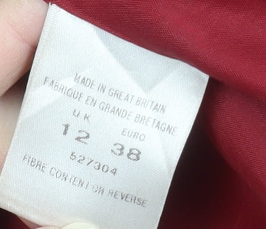 Eastex Women's Red Wool Overcoat Size 12