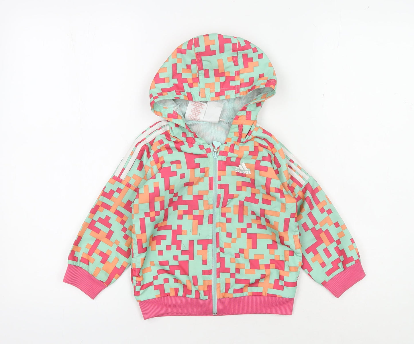 Adidas Girls Multicoloured Hooded Jacket 18-24 Months