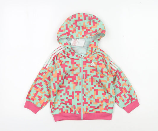 Adidas Girls Multicoloured Hooded Jacket 18-24 Months