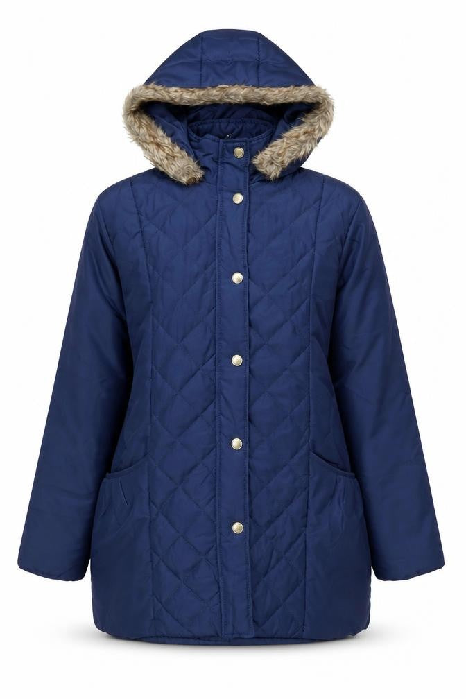 Anne de Lançay Women's Blue Hooded Puffer Jacket S
