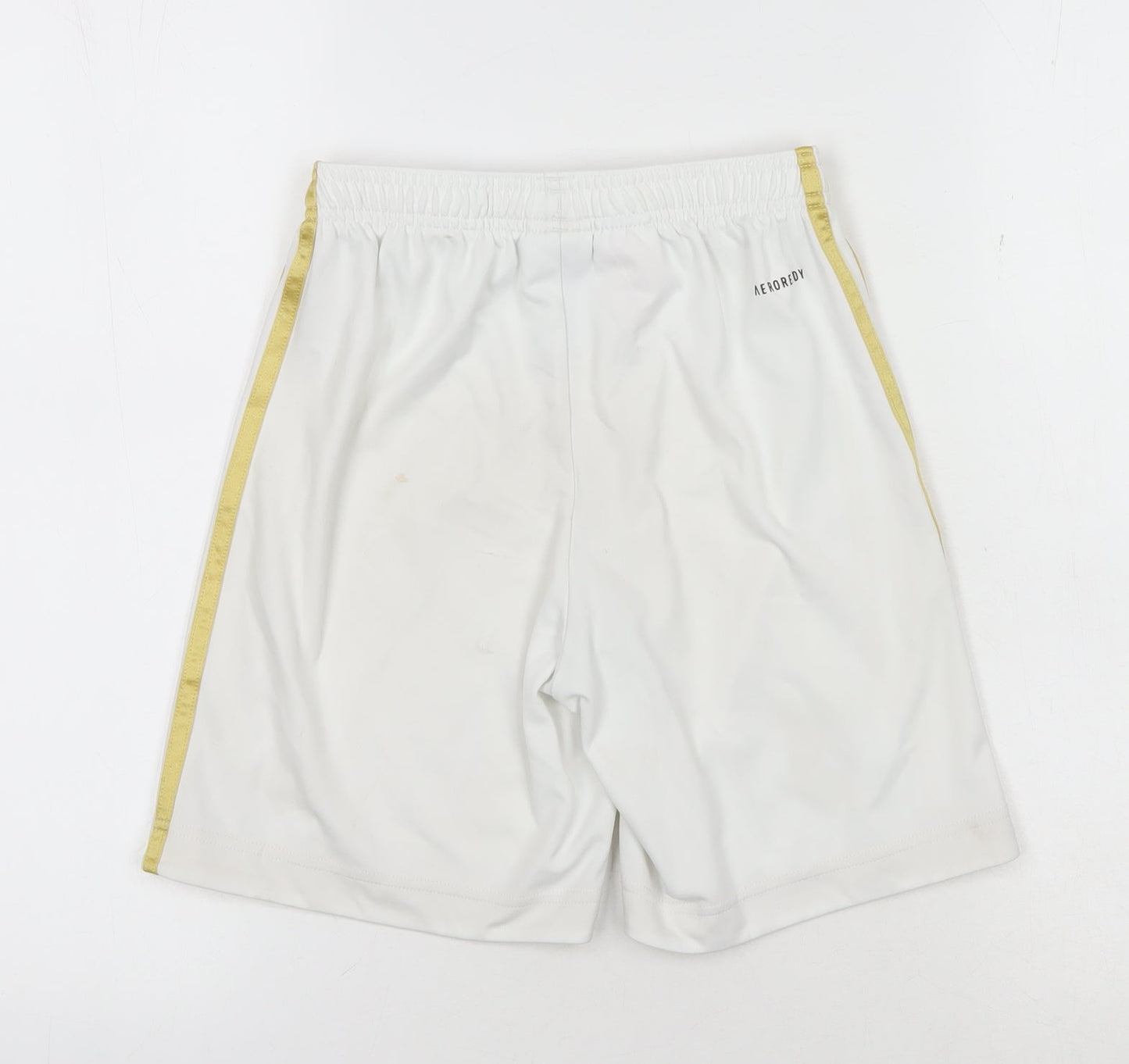 Adidas Boys White Athletic Football Shorts Size 11-12Y