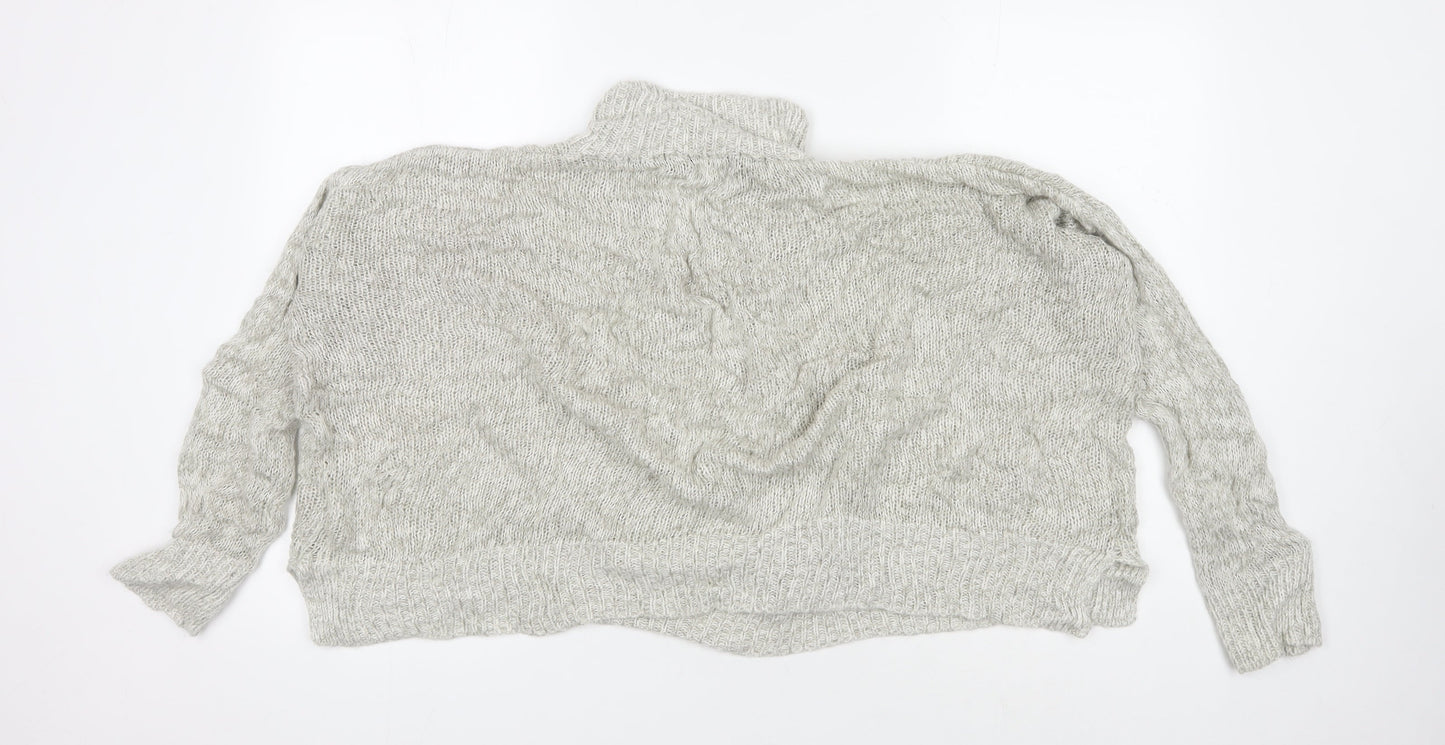New Look Women's Grey Roll Neck Jumper, Size L