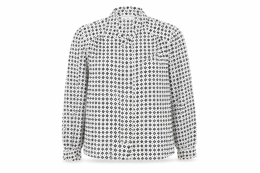 Easttex Women’s Geometric Button-Up Shirt, Size 14