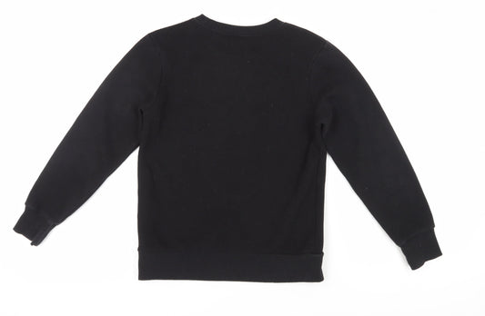 Converse Boys Black Pullover Sweatshirt Logo Design 10-12 Years