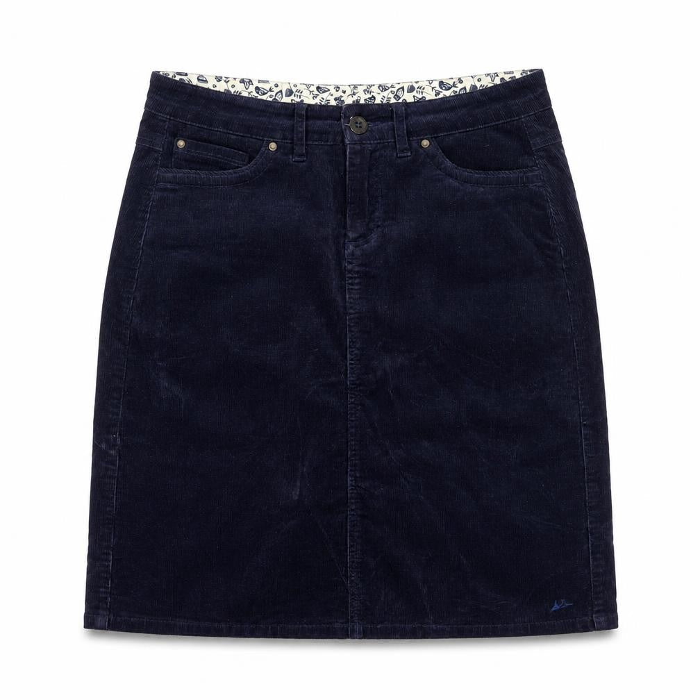Front view of Faithful and True Blue Corduroy Pencil Skirt, size 10