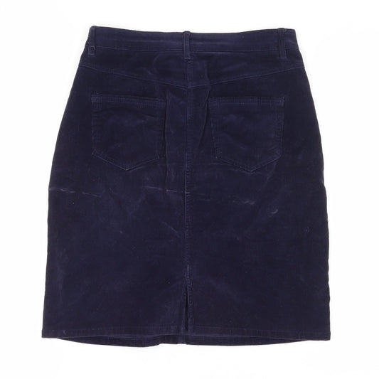 Faithful and True Blue Corduroy Pencil Skirt Size 10