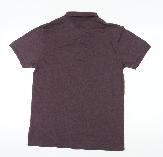 French Connection Men's Purple Polo Shirt L