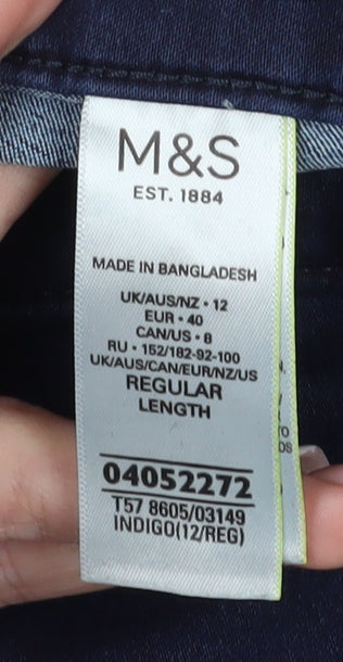 Marks and Spencer Women's Blue Skinny Jeans Size 12