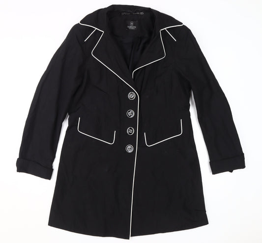 Madeleine Women's Black Mid-Length Coat Size M