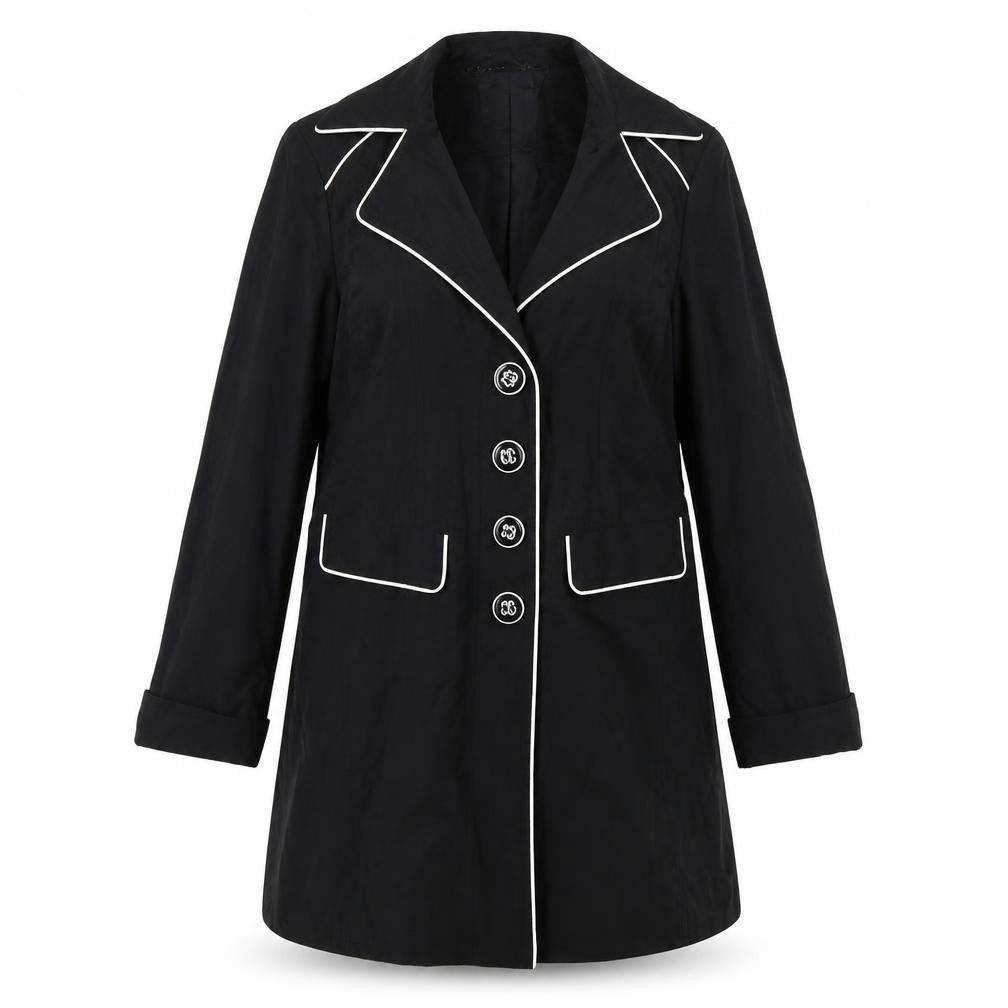 Madeleine Women's Black Mid-Length Coat Size M