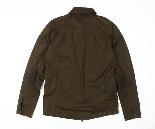 Firetrap Men's Green Full Zip Cotton Jacket L