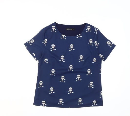 Sugarhill Boutique Women’s Blue Air Balloon T-Shirt Size 10