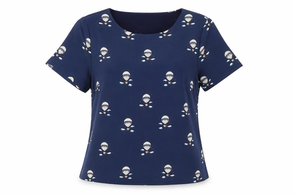 Womens UK Size 10 Sugarhill Boutique Blue Polyester T-Shirt