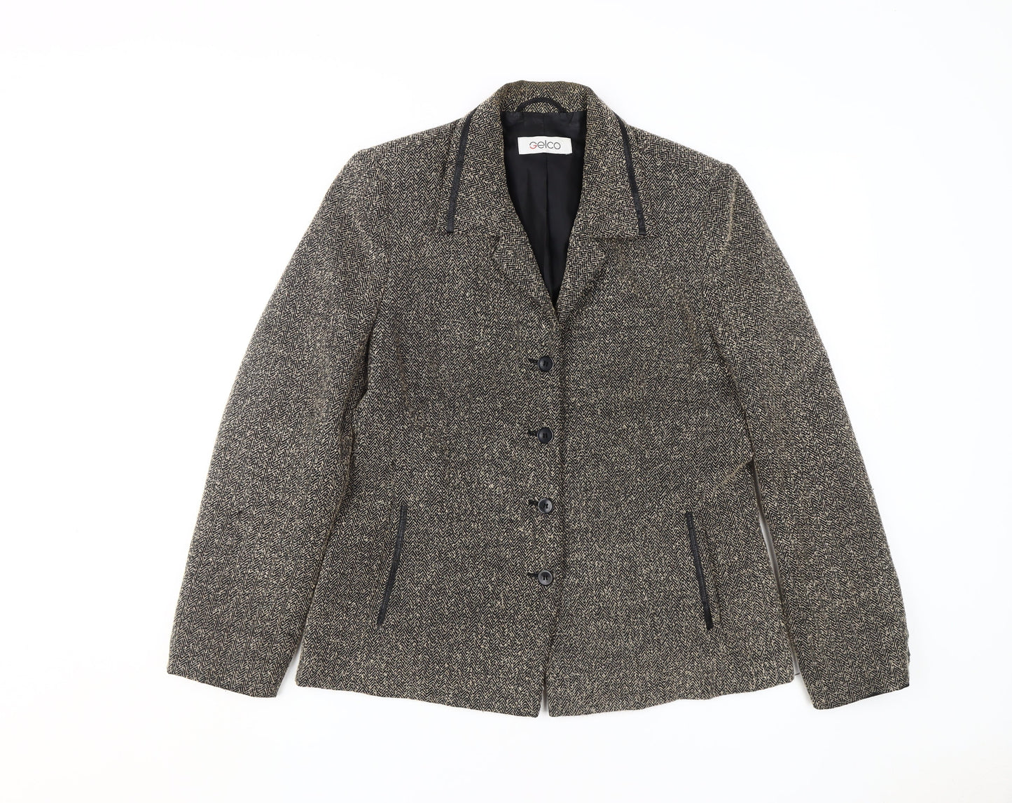 Gelco Women's Grey Tweed Blazer Size 10