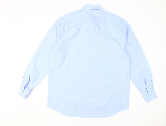 Daniel Hechter Men's Blue Dress Shirt Size 17