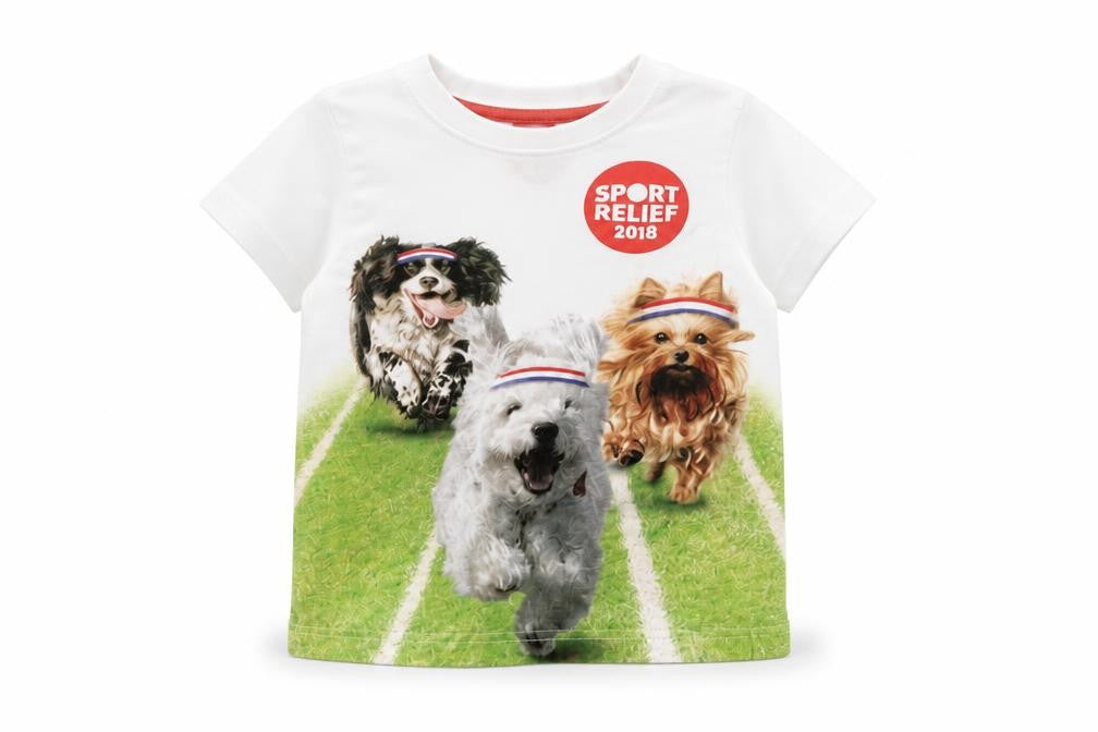 Front view of Sport Relief 2018 White girls’ t-shirt 1-2 years graphic print