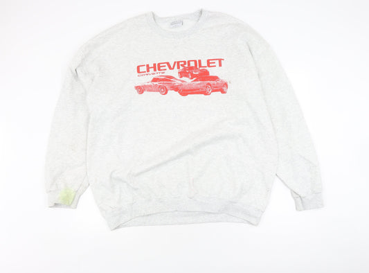 Corvette Men’s Grey Pullover Sweatshirt L