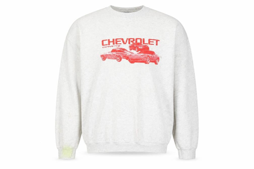 Corvette Men’s Grey Pullover Sweatshirt L