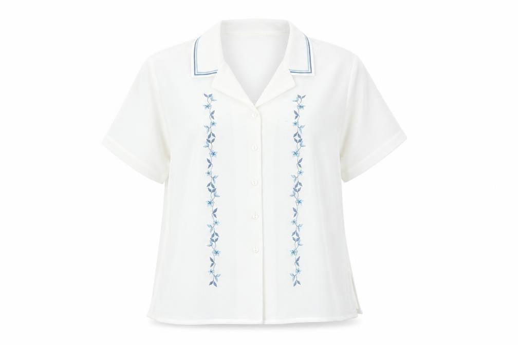 Womens UK Size 14 EWM Ivory Polyester Button-Up