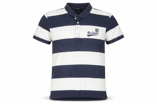 Livergy Men's Blue Striped Polo Shirt XL