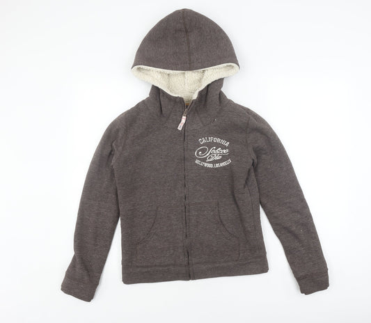 SoulCal & Co Women's Grey Hooded Jacket Size 10