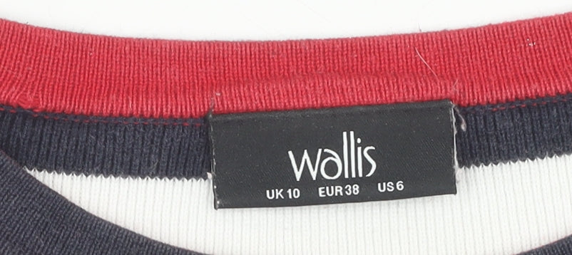 Wallis Women's Multicoloured Stripe Pullover Jumper, Size 10