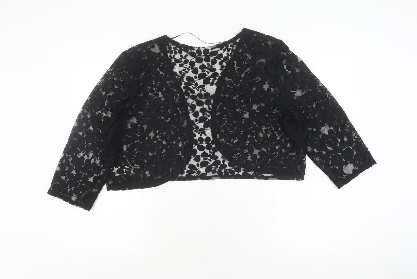 Wallis Women's Black Lace Cardigan XL