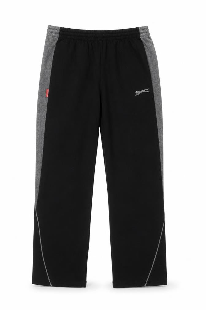 Front view of Slazenger boys’ black track pants 9-10 years