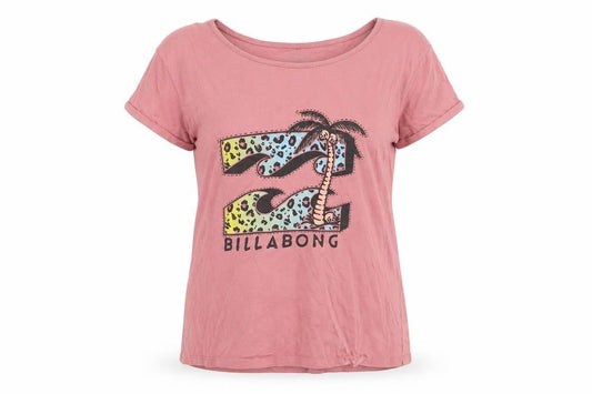 Womens UK Size 10 Billabong Pink 100% Cotton T-Shirt