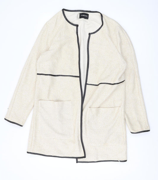 Stradivarius Women’s Beige Open Mid-Length Jacket M