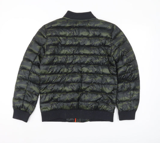 Bossini Boys Green Camouflage Bomber Jacket Size 22