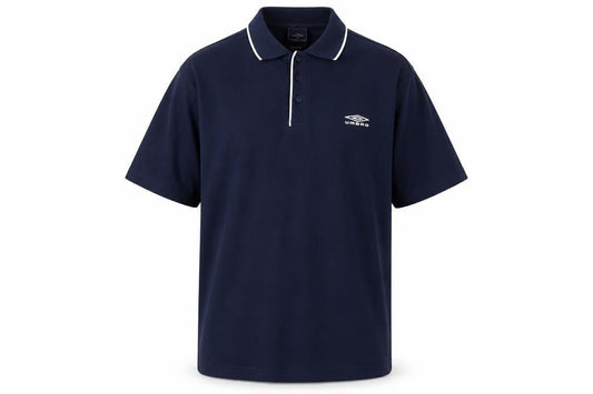 Umbro Men's Blue Short Sleeve Polo Shirt L