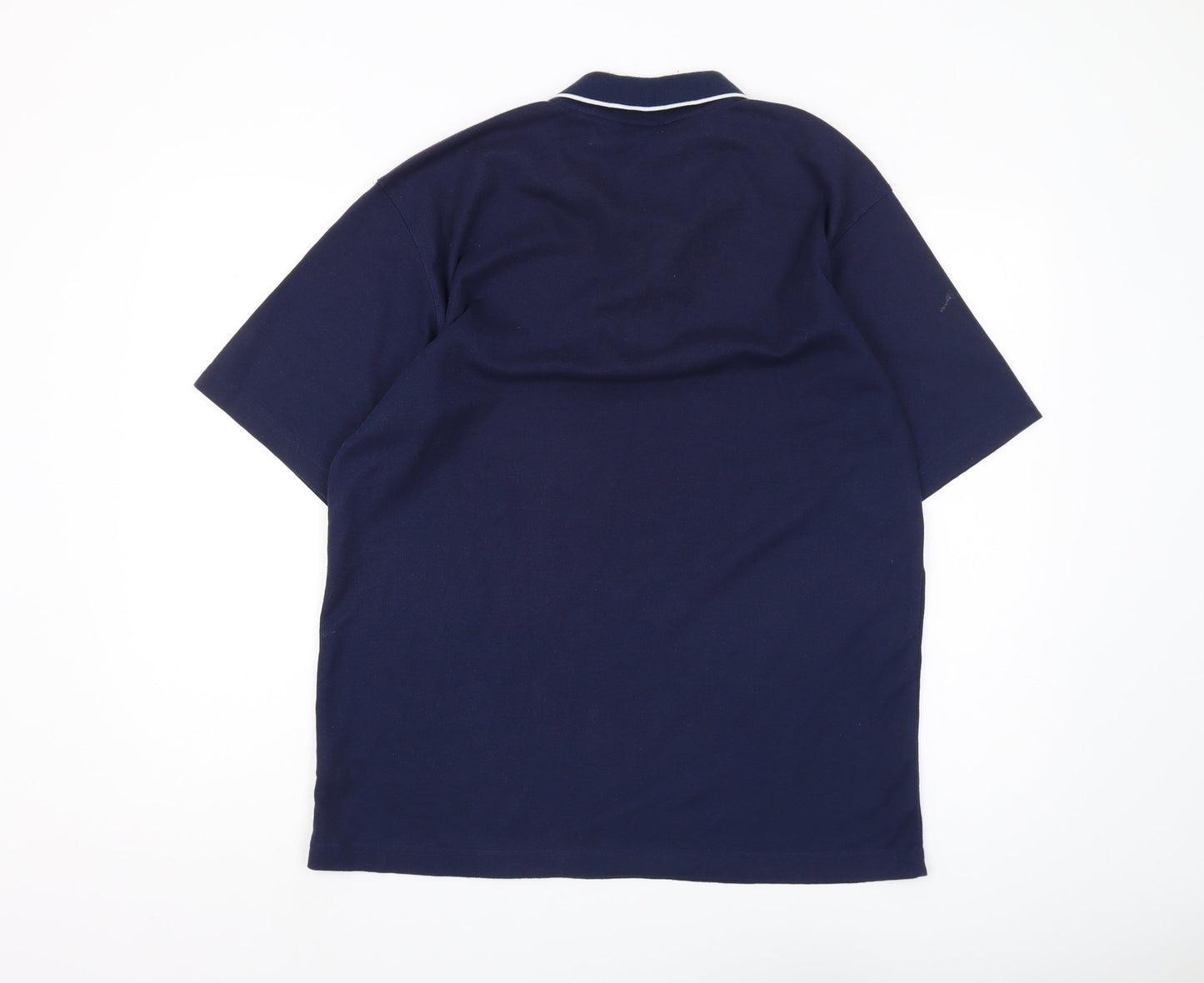 Umbro Men's Blue Short Sleeve Polo Shirt L