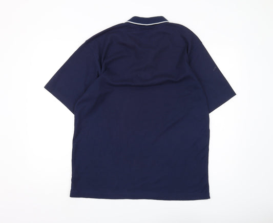 Umbro Men's Blue Short Sleeve Polo Shirt L