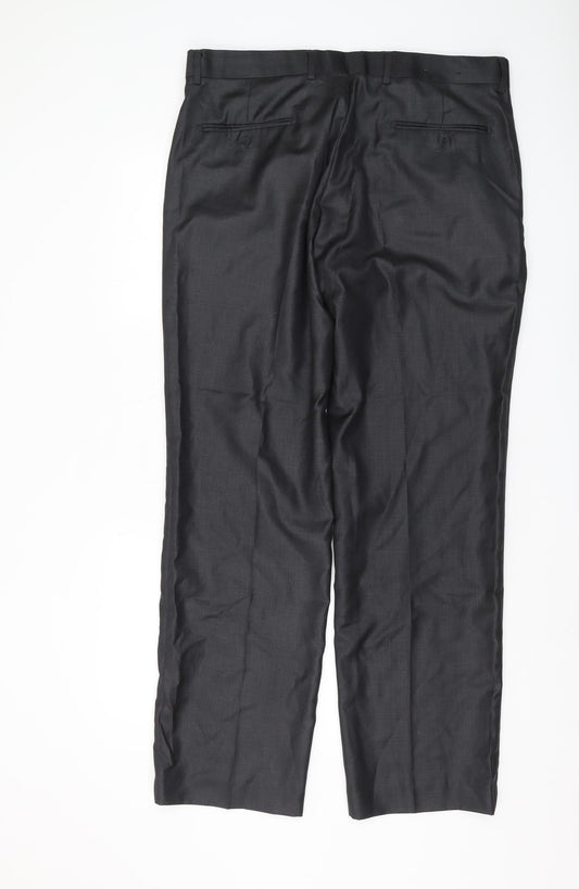 Cerruti Men's Black Dress Pants, Size 36, Elegant & Formal