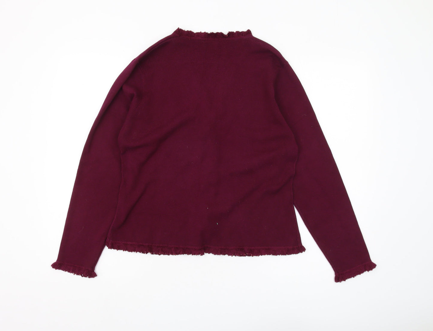 CC Women's Purple Cardigan, Size L, V-Neck