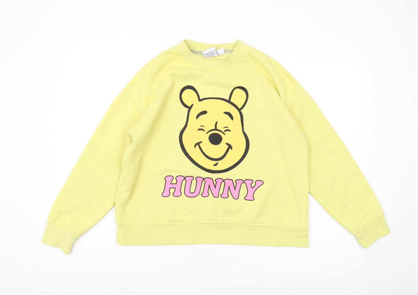 Womens UK S Regular Disney Yellow Pullover Sweatshirt