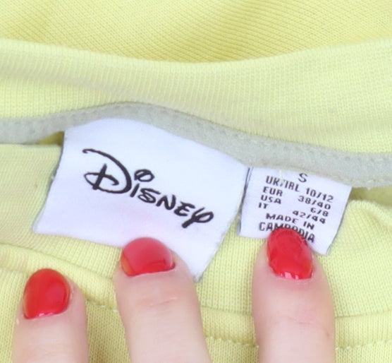 Womens UK S Regular Disney Yellow Pullover Sweatshirt