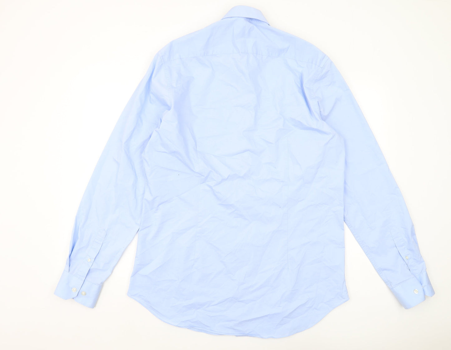 Moss Men's Blue Regular Fit Long Sleeve Shirt