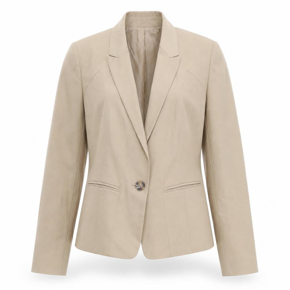 Marks and Spencer Women's Beige Suit Jacket Size 14