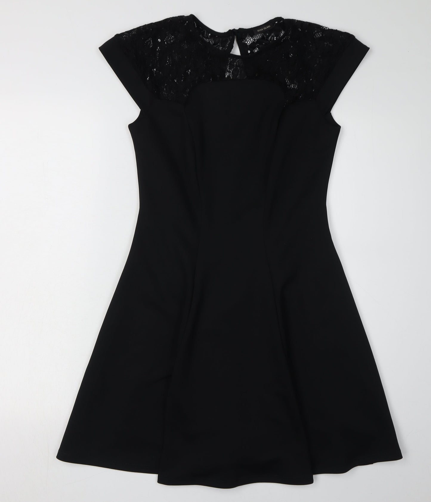 River Island Women's Black A-Line Dress Size 8