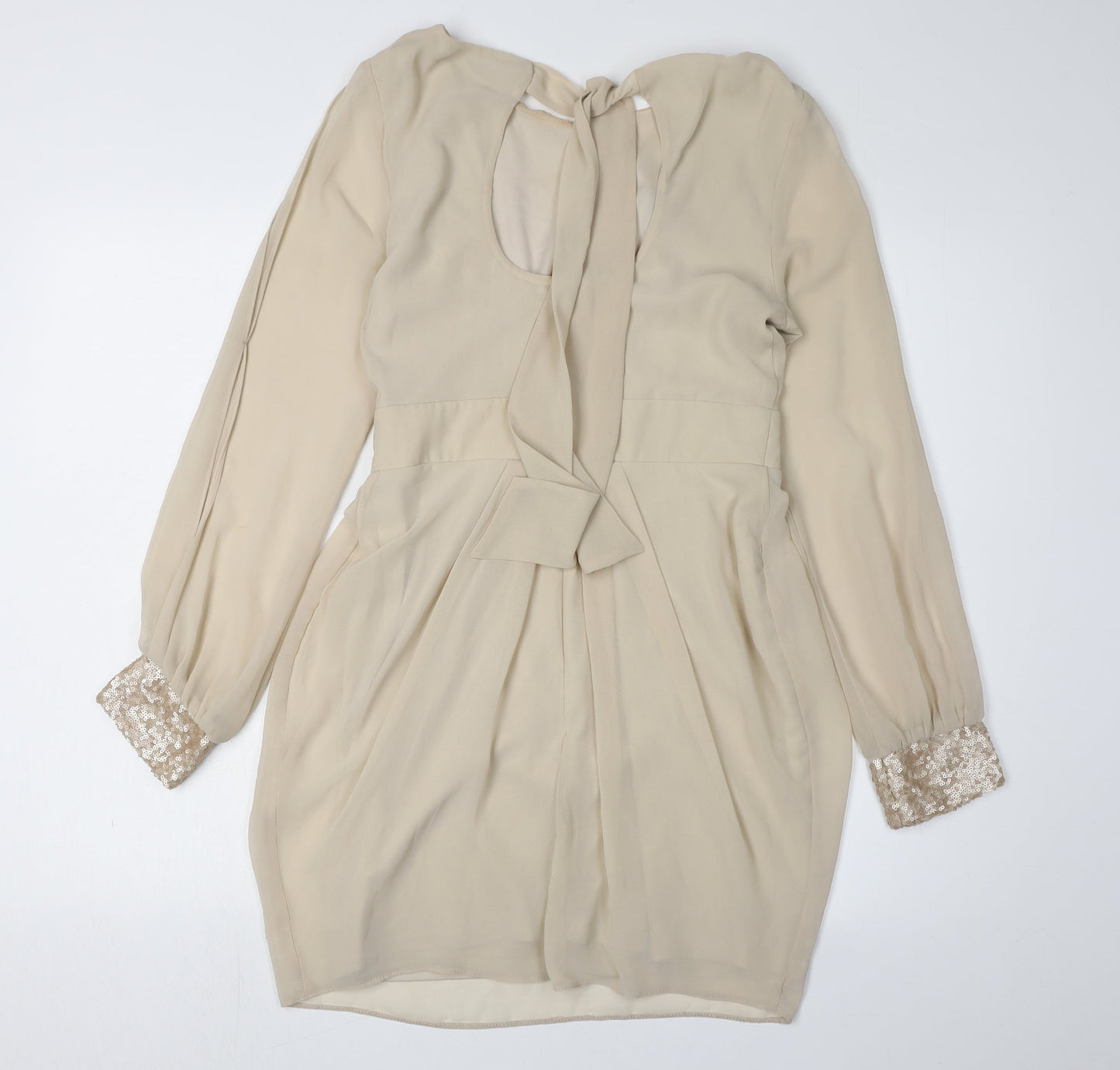 River Island Women's Beige Sheath Dress, Size 10