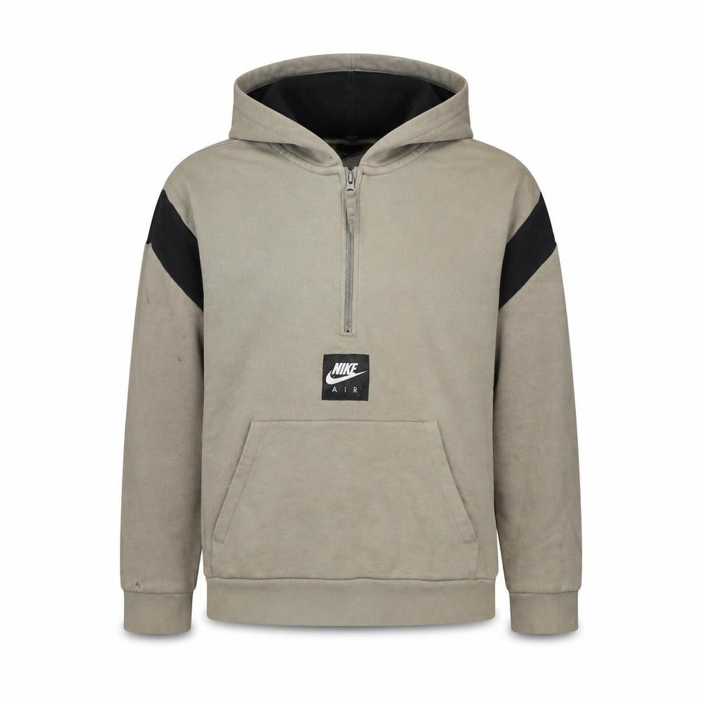 Front view of Nike girls’ beige pullover hoodie l - casual & comfortable