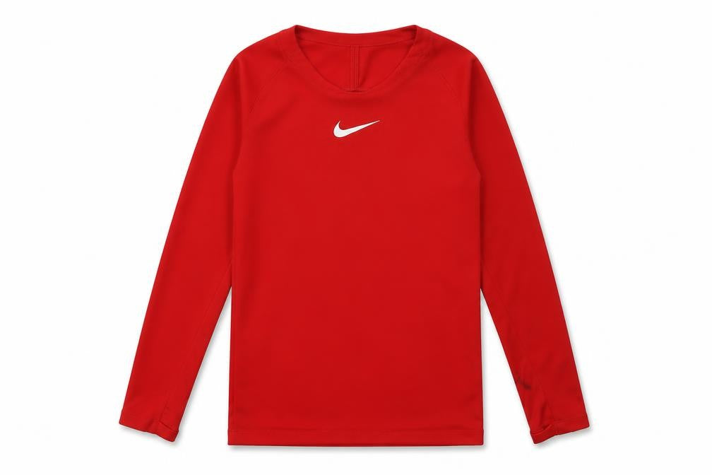 Nike Boys Red Dri-FIT Athletic Long Sleeve T-Shirt