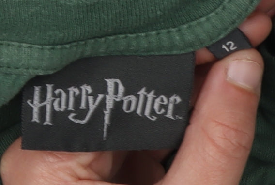Harry Potter Slytherin Green T-Shirt, Size 12, Unisex