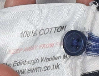 James Pringle Men's White Striped Polo Shirt XL