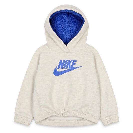 Nike Boys Beige Hoodie Pullover Fleece Lined Size 2 Years