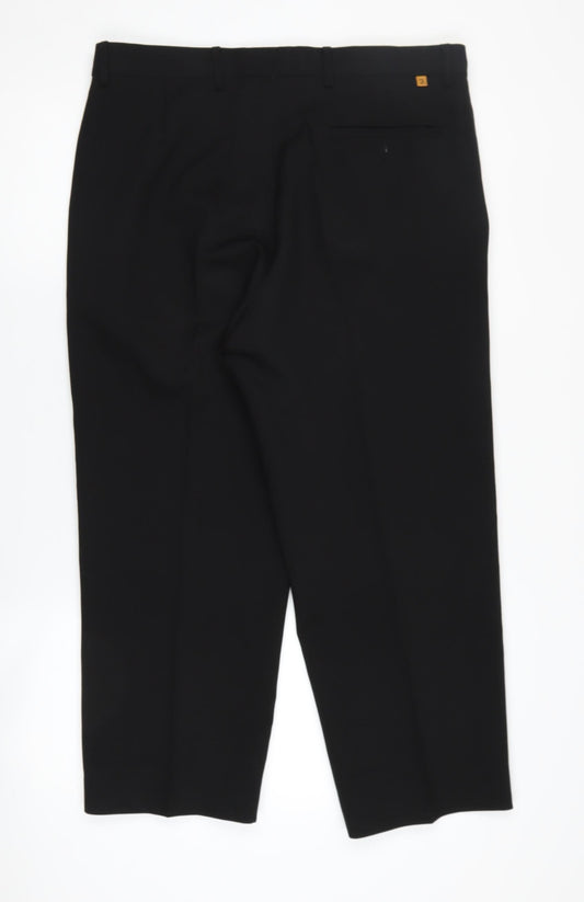 Farah Women's Black Trousers Size 14 Straight Leg