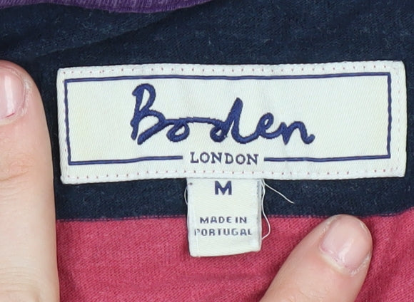 Boden Men's Henley Striped T-Shirt, M, Multicoloured